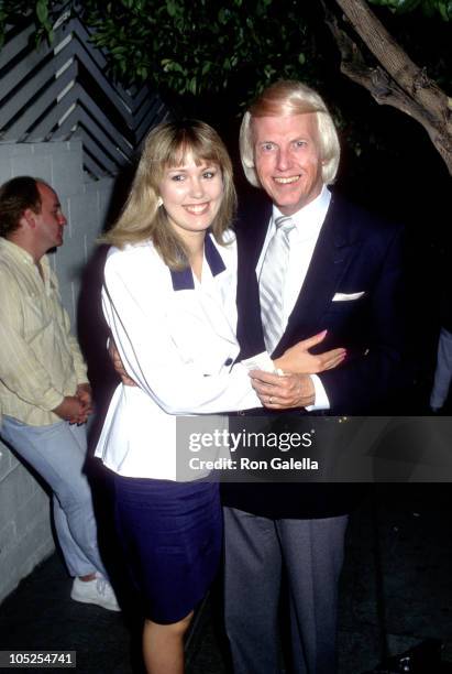 Wally George and Wife during Departing Spago Restaurant at Spago in Los Angeles, California, United States.