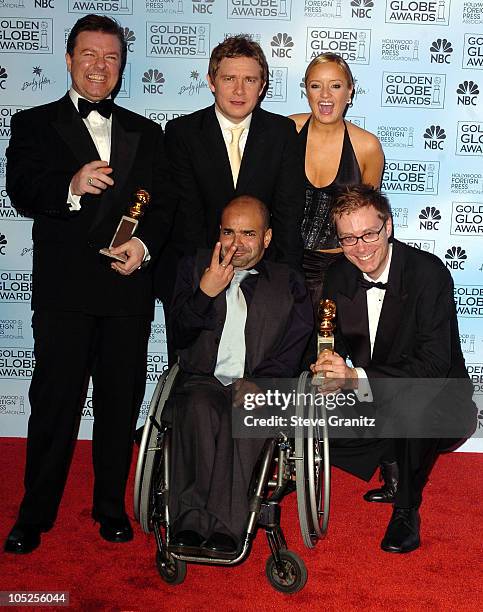 Cast of "The Office" during The 61st Annual Golden Globe Awards - Press Room at The Beverly Hilton in Beverly Hills, California, United States.