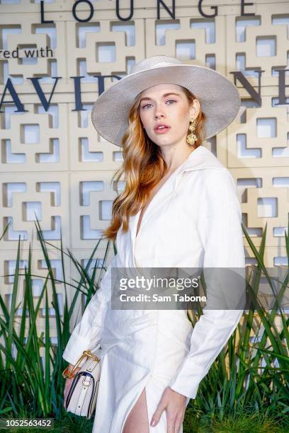 Victoria Lee attends 2018 Caulfield Cup Day at Caulfield Racecourse on October 20, 2018 in Melbourne, Australia.