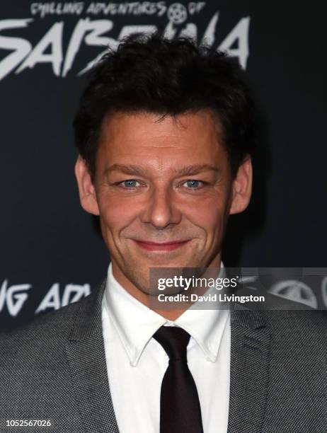 Richard Coyle attends the premiere of Netflix's "Chilling Adventures of Sabrina" at Hollywood Athletic Club on October 19, 2018 in Hollywood,...