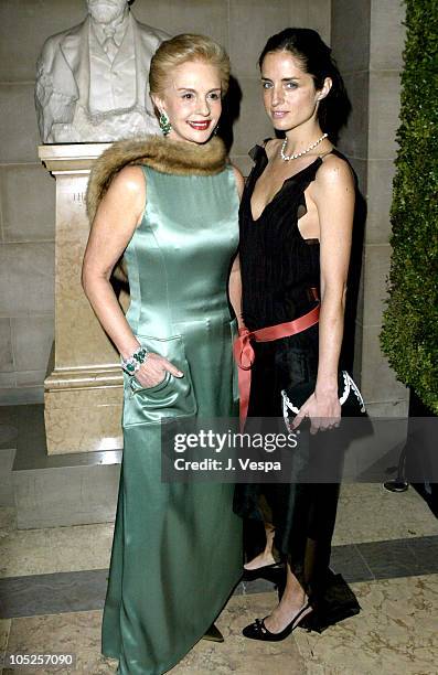 Carolina Herrera and Carolina Herrera Jr. During Frick Young Fellows Annual Ball Sponsored by Carolina Herrera at Frick Museum in New York City, New...