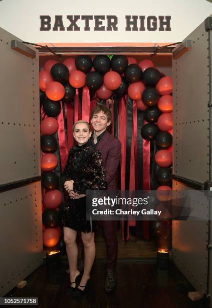 Ross Lynch and Kiernan Shipka attend Netflix Original Series "Chilling Adventures of Sabrina" red carpet and premiere event on October 19, 2018 in...