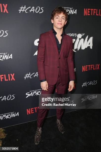 Ross Lynch attends Netflix Original Series "Chilling Adventures of Sabrina" red carpet and premiere event on October 19, 2018 in Los Angeles,...