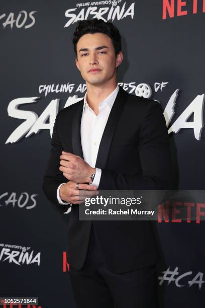 Gavin Leatherwood attends Netflix Original Series "Chilling Adventures of Sabrina" red carpet and premiere event on October 19, 2018 in Los Angeles,...