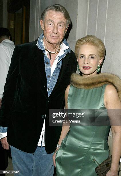 Joel Schumacher and Carolina Herrera during Frick Young Fellows Annual Ball Sponsored by Carolina Herrera at Frick Museum in New York City, New York,...