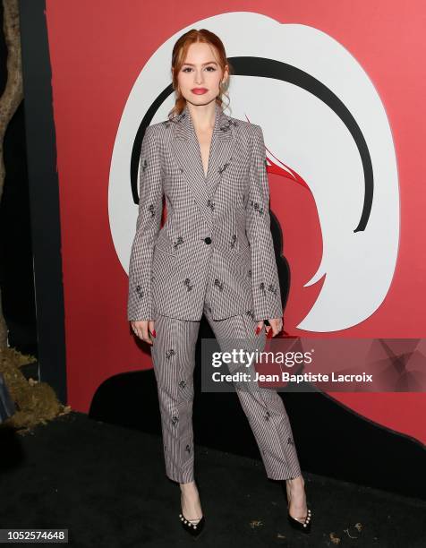 Madelaine Petsch attends the premiere of Netflix's 'Chilling Adventures of Sabrina' at Hollywood Athletic Club on October 19, 2018 in Hollywood,...