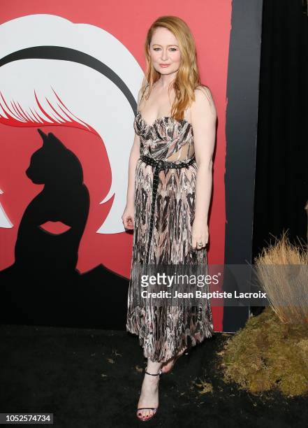 Miranda Otto attends the premiere of Netflix's 'Chilling Adventures of Sabrina' at Hollywood Athletic Club on October 19, 2018 in Hollywood,...