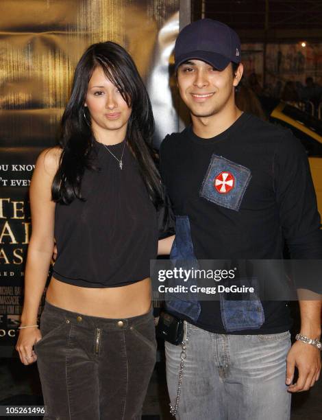 Wilmer Valderrama and sister Marilyn during "The Texas Chainsaw Massacre" Premiere - Arrivals at Mann's Chinese Theatre in Hollywood, California,...