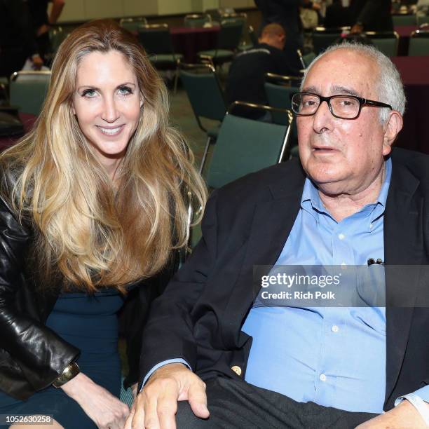 Ann Coulter and Ben Stein attend Politicon 2018 at Los Angeles Convention Center on October 20, 2018 in Los Angeles, California.