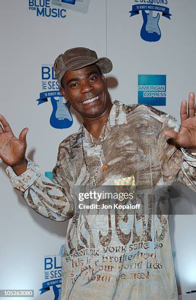 Tracy Morgan arrives at House of Blues for Blue Jam Sessions presented by Blue from American Express to help generate money and awareness for music...