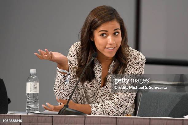 Alexi McCammond speaks onstage at Politicon 2018 at Los Angeles Convention Center on October 20, 2018 in Los Angeles, California.