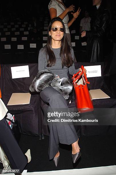 Helen Lee Schifter during Olympus Fashion Week 2004 - Michael Kors - Front Row at Bryant Park in New York City, New York, United States.