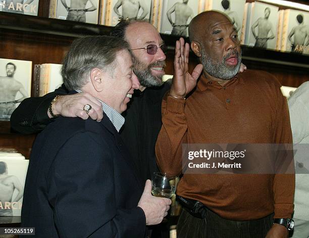 Photographer Neil Leifer, entertainment manager Bernie Yuman and Howard Bingham during Taschen Books Takes Los Angeles at Tascchen Book Store in...