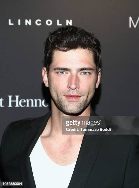Sean O'Pry arrives at Taste of sbe Grand Dinner at Skybar at Mondrian Los Angeles with Rolling Stone to benefit Make A Wish on October 20, 2018 in...