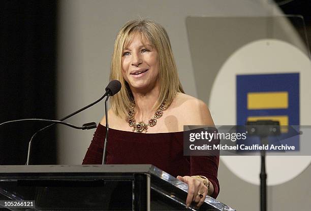 Barbra Streisand during Human Rights Campaign Honors Barbra Streisand - Show and Audience at Century Plaza Hotel in Los Angeles, California, United...