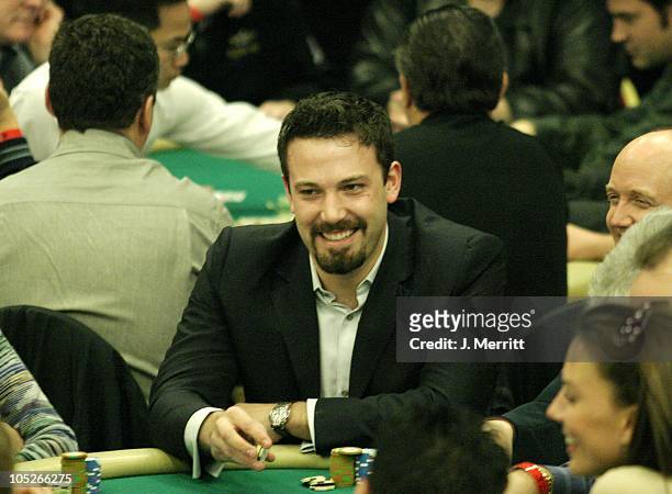 Ben Affleck during The 2004 World Poker Tour Invitational at The Commerce Casino in Los Angeles, California, United States.