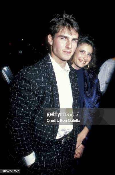 Tom Cruise and Mimi Rogers during "The Color of Money" New York Premiere - October 8, 1986 at Ziegfeld Theater in New York City, NY, United States.