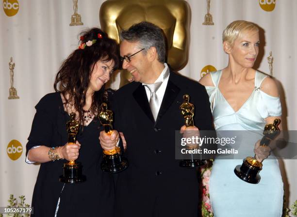Fran Walsh, Howard Shore and Annie Lennox, winners of Best Original Song for "Into the West" from "The Lord of the Rings: The Return of the King"