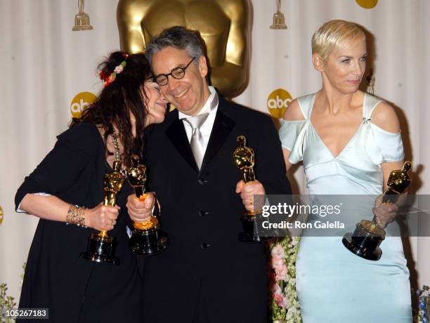 Fran Walsh, Howard Shore and Annie Lennox, winners of Best Original Song for "Into the West" from "The Lord of the Rings: The Return of the King"