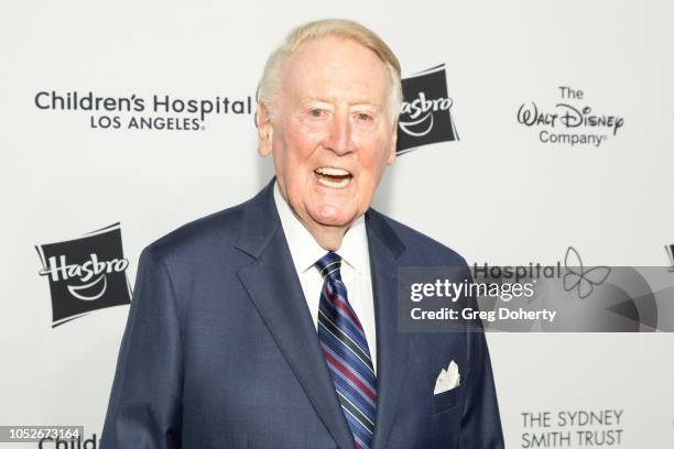 Vin Scully attends 2018 From Paris With Love Children's Hospital Los Angeles Gala at L.A. Live Event Deck on October 20, 2018 in Los Angeles,...