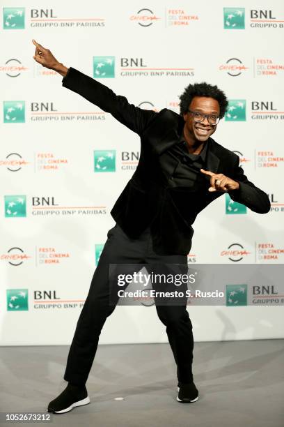 Jeferson De attends the "Correndo Atras" photocall during the 13th Rome Film Fest at Auditorium Parco Della Musica on October 21, 2018 in Rome, Italy.