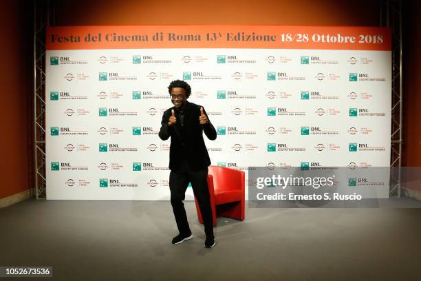 Jeferson De attends the "Correndo Atras" photocall during the 13th Rome Film Fest at Auditorium Parco Della Musica on October 21, 2018 in Rome, Italy.