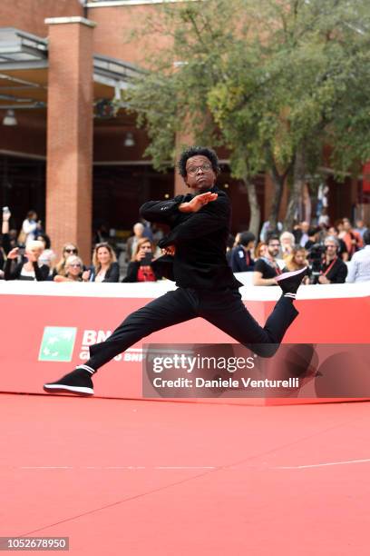 Jeferson De walks the red carpet ahead of the "Correndo Atras" screening during the 13th Rome Film Fest at Auditorium Parco Della Musica on October...