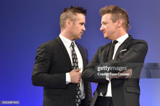 Actors Colin Farrell with Jeremy Renner at the Global Down Syndrome Foundation 10th Anniversary BBBY fashion show at Sheraton Denver Downtown Hotel...