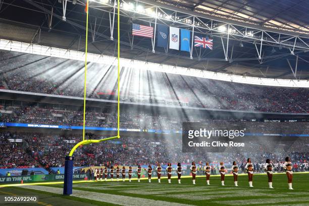 General view of the stadium during the NFL International Series match between Tennessee Titans and Los Angeles Chargers at Wembley Stadium on October...