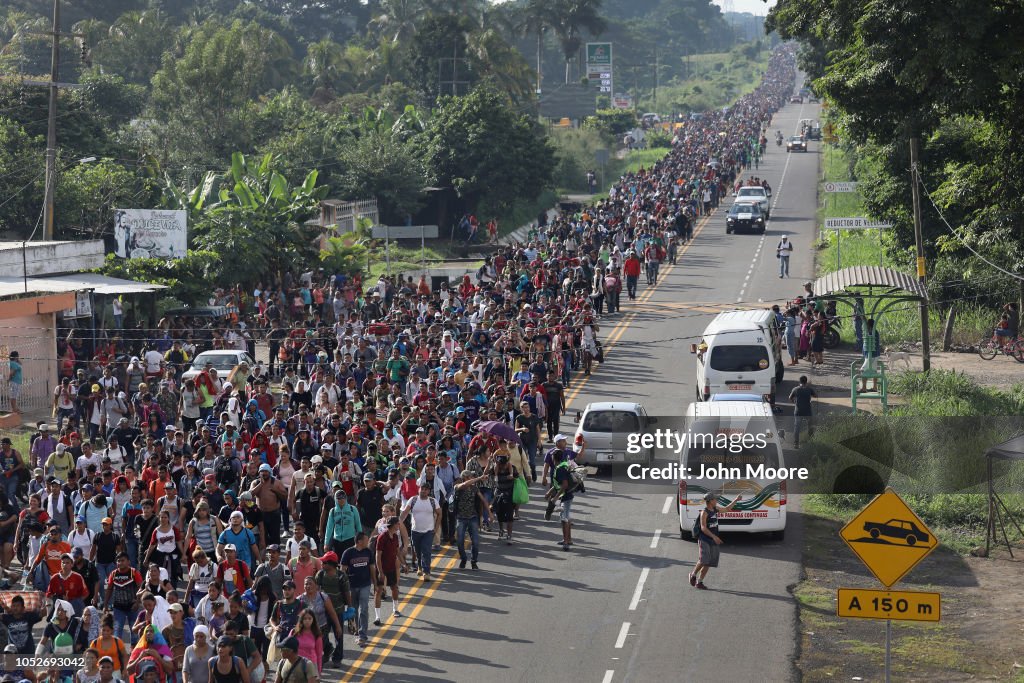 Migrant Caravan Crosses Into Mexico