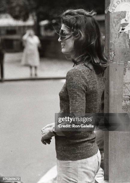 Jackie Kennedy Onassis during Jackie Onassis Sighting at Madison Avenue in New York City - October 7, 1971 at Madison Avenue in New York City, New...