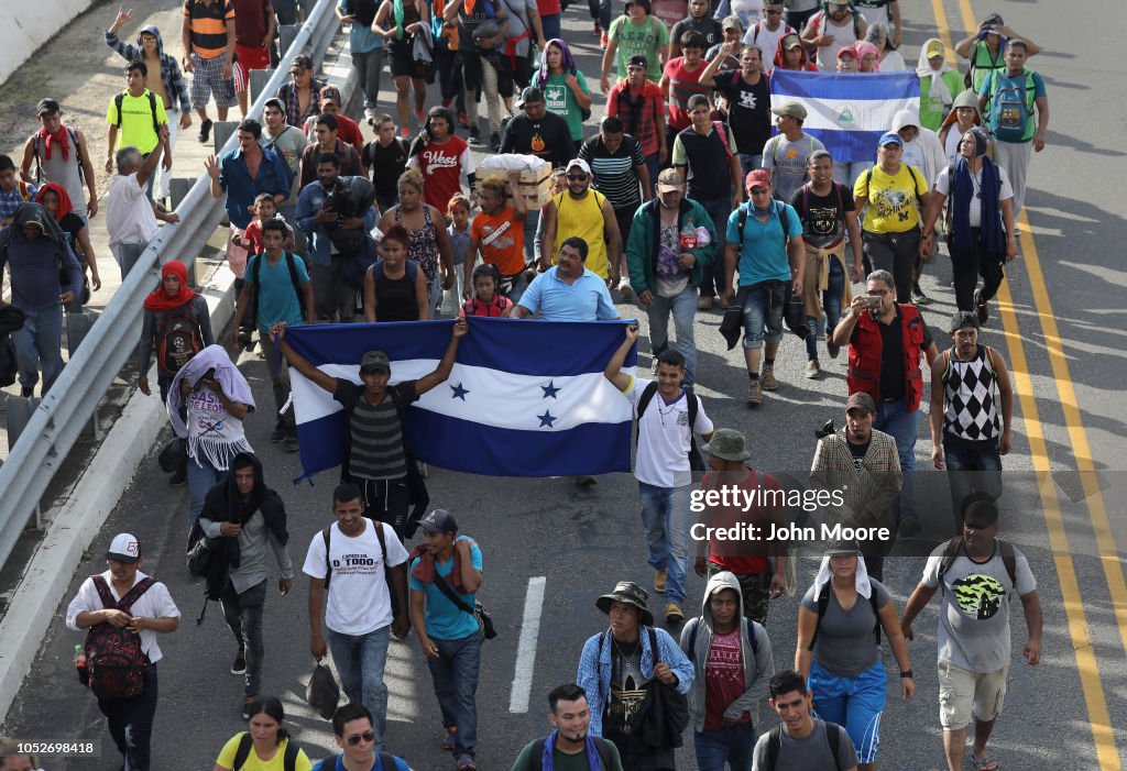 Migrant Caravan Crosses Into Mexico