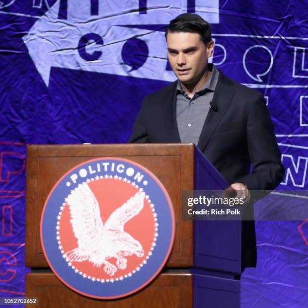 Ben Shapiro speaks onstage during Politicon 2018 at Los Angeles Convention Center on October 21, 2018 in Los Angeles, California.