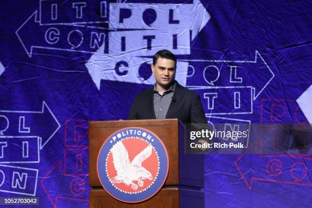 Ben Shapiro speaks onstage during Politicon 2018 at Los Angeles Convention Center on October 21, 2018 in Los Angeles, California.