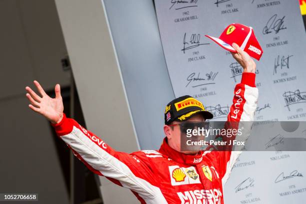 Kimi Raikkonen of Ferrari and Finland during previews ahead of the United States Formula One Grand Prix at Circuit of The Americas on October 18,...