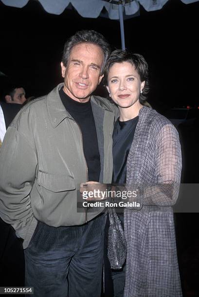 Warren Beatty and Annette Bening during West Coast Premiere of "Bulworth" at Academy of Motion Pictures Arts & Sciences in Los Angeles, California,...