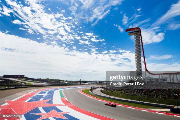 Kimi Raikkonen of Ferrari and Finland during the United States Formula One Grand Prix at Circuit of The Americas on October 21, 2018 in Austin,...