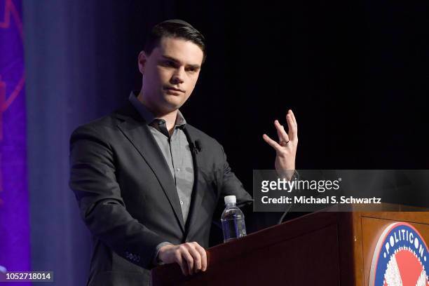 Ben Shapiro speaks onstage at Politicon 2018 at Los Angeles Convention Center on October 21, 2018 in Los Angeles, California.