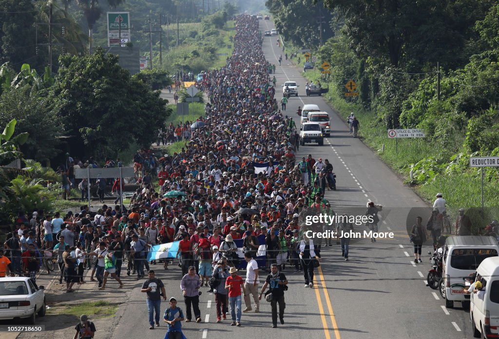 Migrant Caravan Crosses Into Mexico