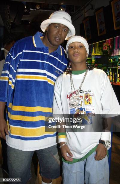 Master P and Lil' Romeo during Lil' Romeo and Master P Visit MTV's "TRL" - September 11, 2003 at MTV Studios, Times Square in New York City, New...