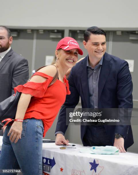 Political commentator Ben Shapiro meets with fans during Politicon 2018 at Los Angeles Convention Center on October 21, 2018 in Los Angeles,...