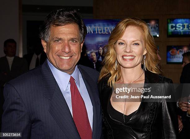 Leslie Moonves, CEO and Chairman CBS and Marg Helgenberger