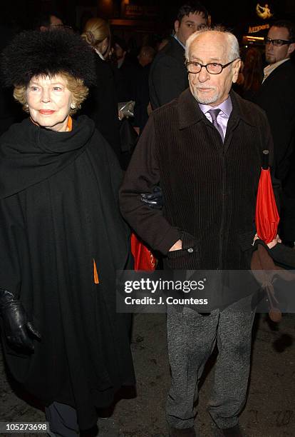 Anne Jackson and Eli Wallach during Opening Night of "Sly Fox" on Broadway - Arrivals at Ethel Barrymore Theatre in New York City, New York, United...