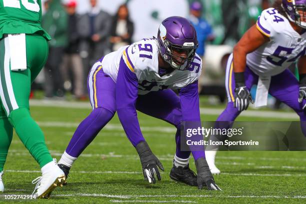 Minnesota Vikings defensive end Stephen Weatherly during the National Football League Game between the New York Jets and the Minnesota Vikings on...