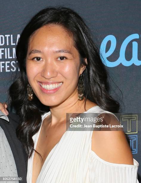 Director Jean Lee attends the 2018 Downtown Los Angeles Film Festival - 'All Creatures Here Below' 'Original Sin' And Perception' Press line held at...