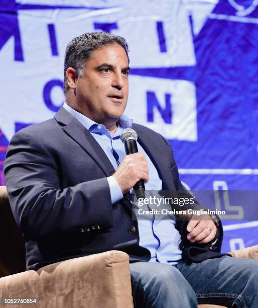 Cenk Uygur speaks during Politicon 2018 at Los Angeles Convention Center on October 21, 2018 in Los Angeles, California.