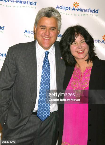 Jay Leno & wife Mavis during The 3rd Annual Adopt-A-Minefield Benefit Gala at Beverly Hilton Hotel in Beverly Hills, California, United States.