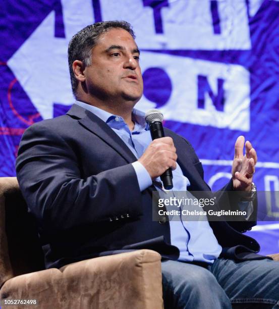 Cenk Uygur speaks during Politicon 2018 at Los Angeles Convention Center on October 21, 2018 in Los Angeles, California.