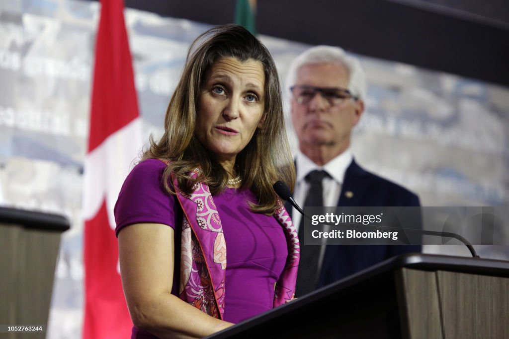 Minister Of Foreign Affairs Chrystia Freeland And Mexican Secretaries-Designate News Conference