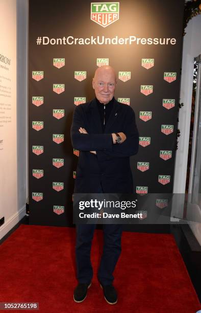 Jean-Claude Biver attends the TAG Heuer auction featuring unseen art work from the "Don't Crack Under Pressure" Campaign in association with Cara...